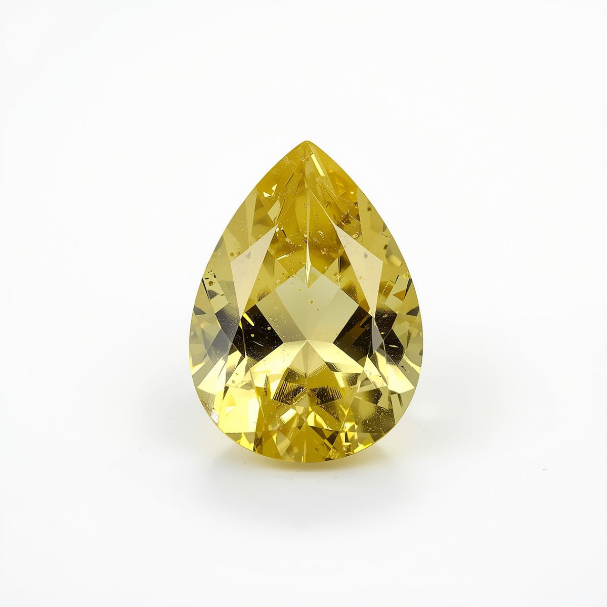 Yellow Sapphire 1PC Small 6x9 MM Pear Faceted Yellow Fine Precious Loose Gemstone