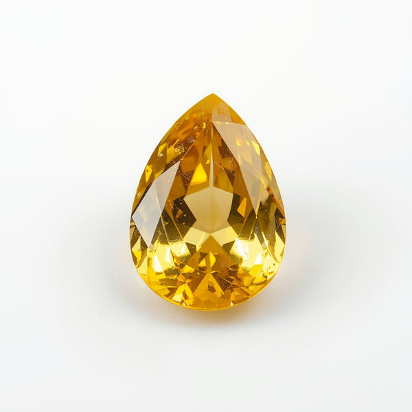 Yellow Sapphire 1PC Small 6x9 MM Pear Faceted Yellow Fine Precious Loose Gemstone