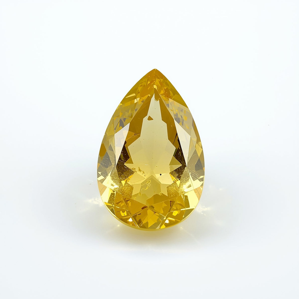 Yellow Sapphire 1PC Medium 7x10 MM Pear Faceted Yellow Natural Precious Gems
