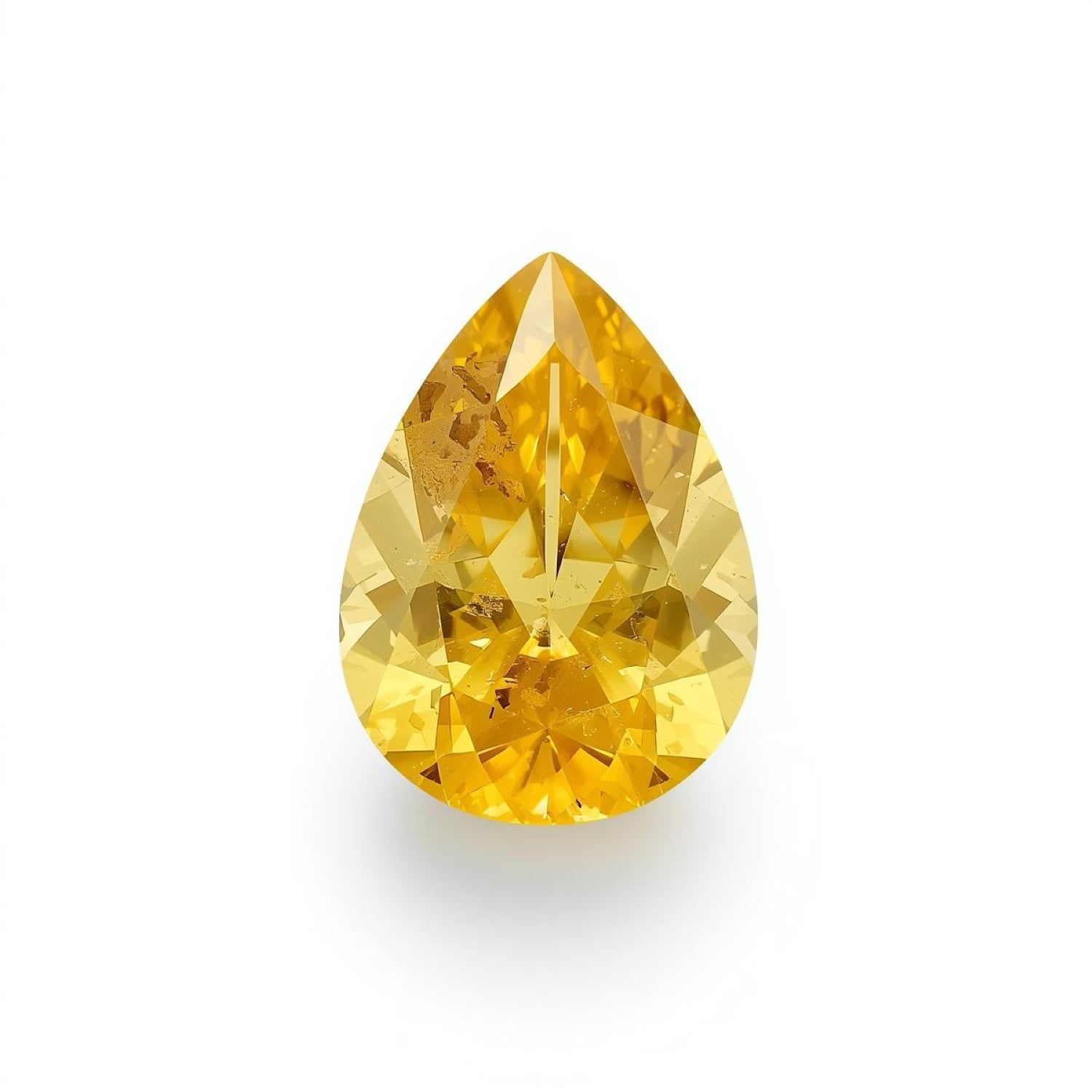 Yellow Sapphire 1PC Medium 7x10 MM Pear Faceted Yellow Natural Precious Gems Immagine secondaria del prodotto