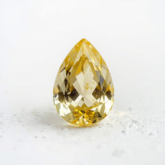 Yellow Sapphire 1PC Small 7x9 MM Pear Faceted Yellow High-Quality Precious Loose Gemstones