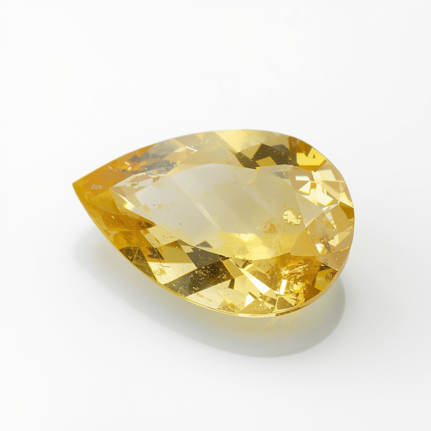 Yellow Sapphire 1PC Large 8x12 MM Pear Faceted Yellow Pure Precious Loose Gemstones