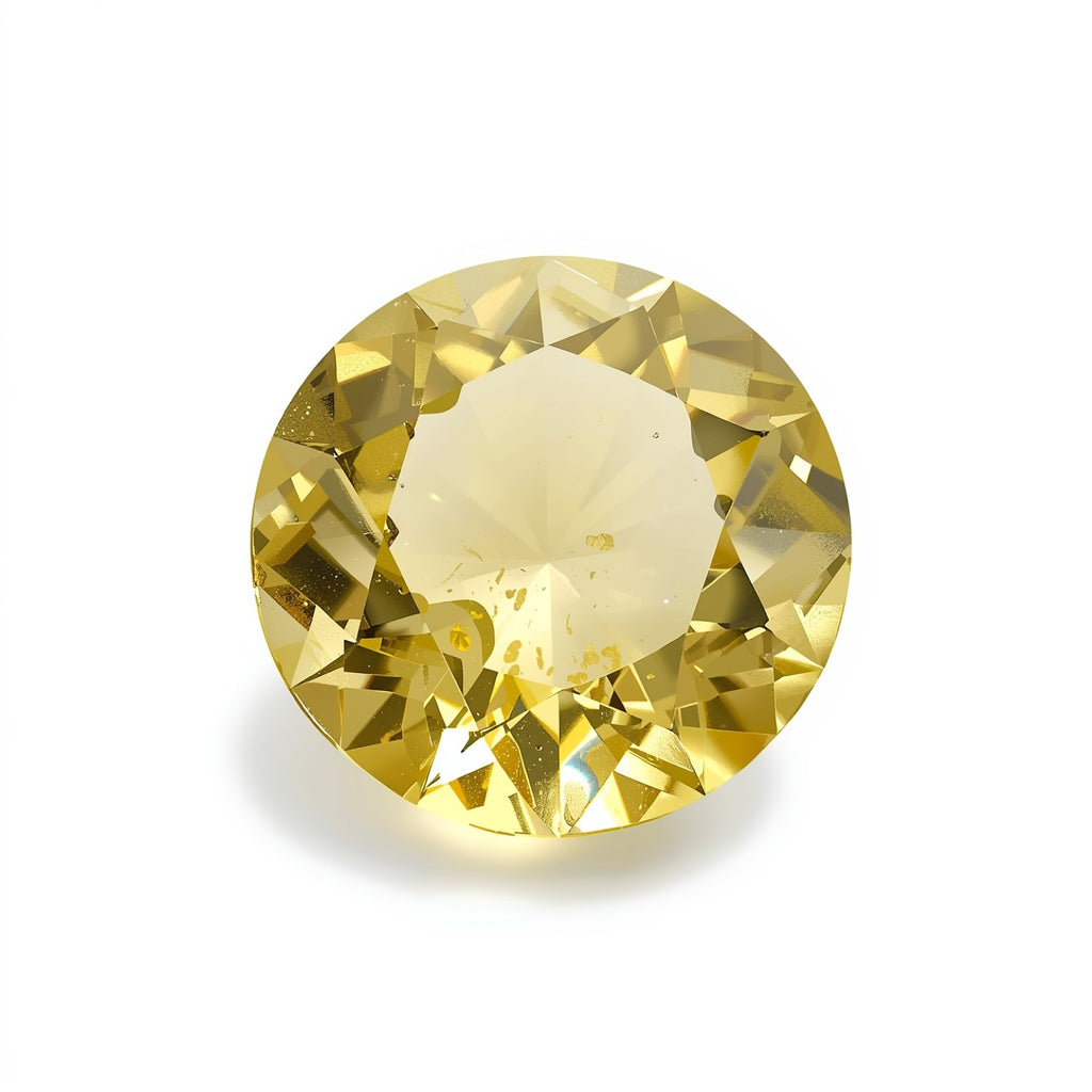 Yellow Sapphire 1PC Large 10x10 MM Round Faceted Yellow Shine Precious Loose Gemstones