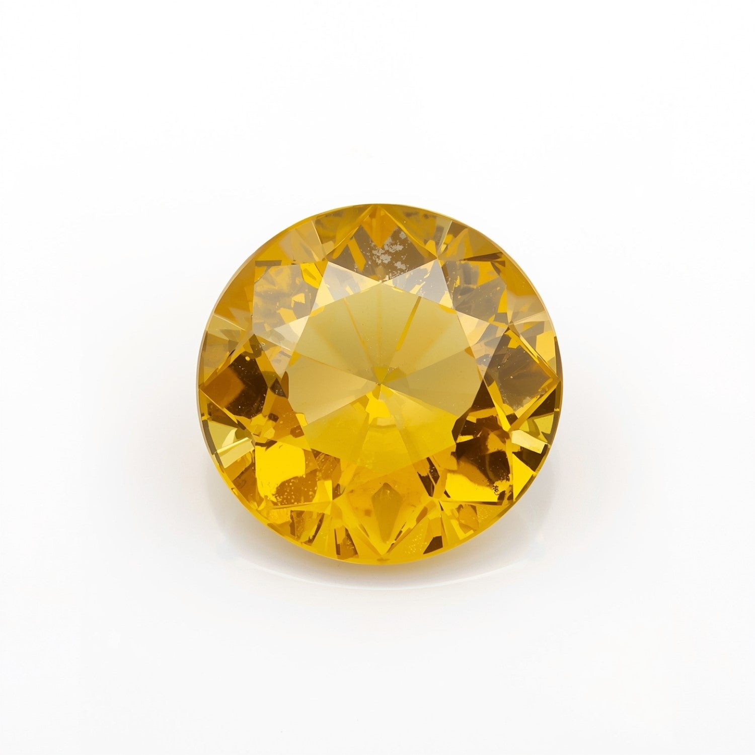 Yellow Sapphire 1PC Large 11x11 MM Round Faceted Yellow Fine Precious Gems Immagine secondaria del prodotto
