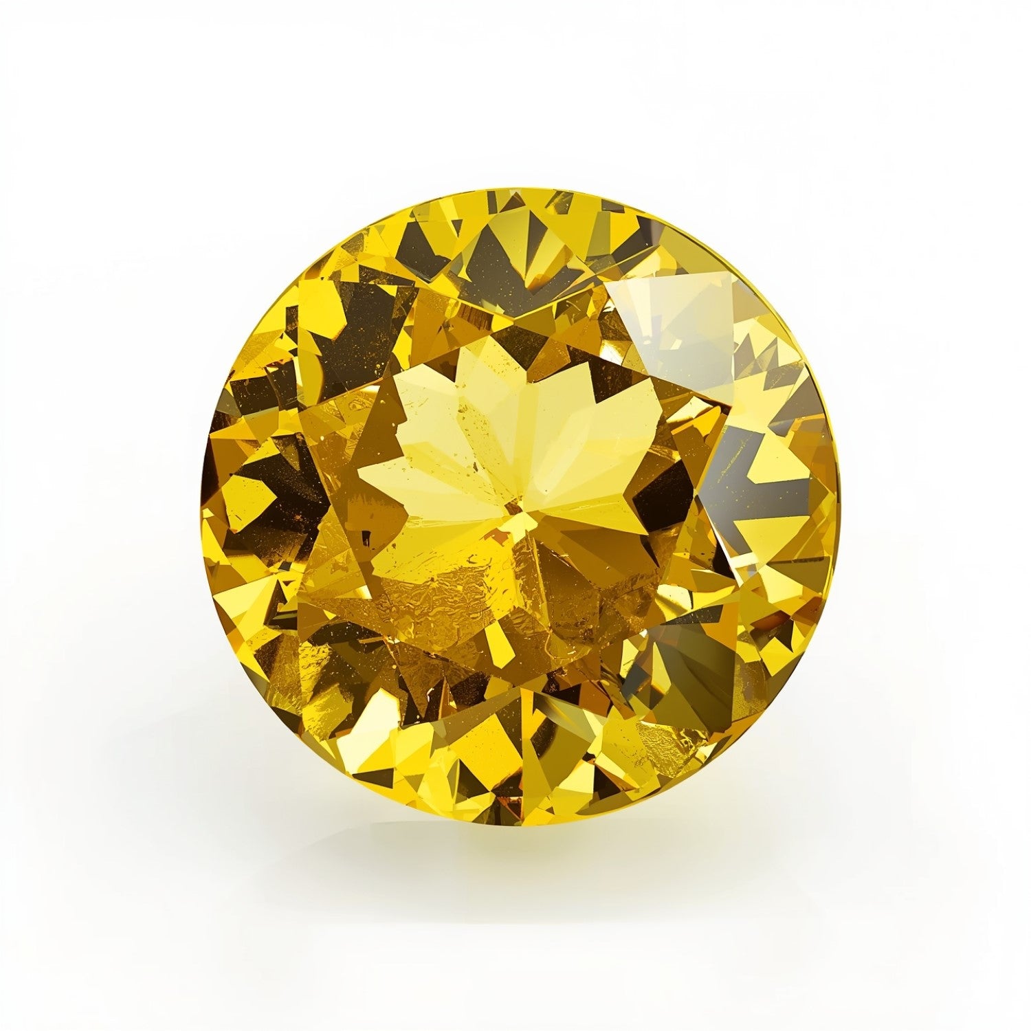 Yellow Sapphire 1PC Large 12x12 MM Round Faceted Yellow High-Quality Precious Loose Gems