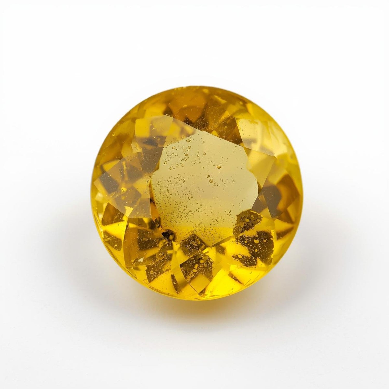 Yellow Sapphire 1PC Large 12x12 MM Round Faceted Yellow High-Quality Precious Loose Gems