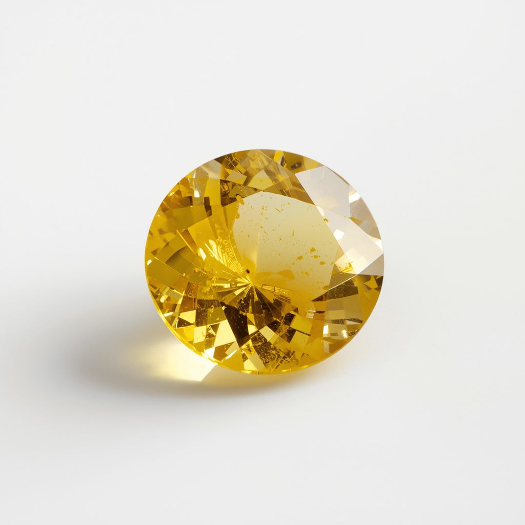 Yellow Sapphire 1PC Tiny 6x6 MM Round Faceted Yellow Polished Precious Loose Gemstones