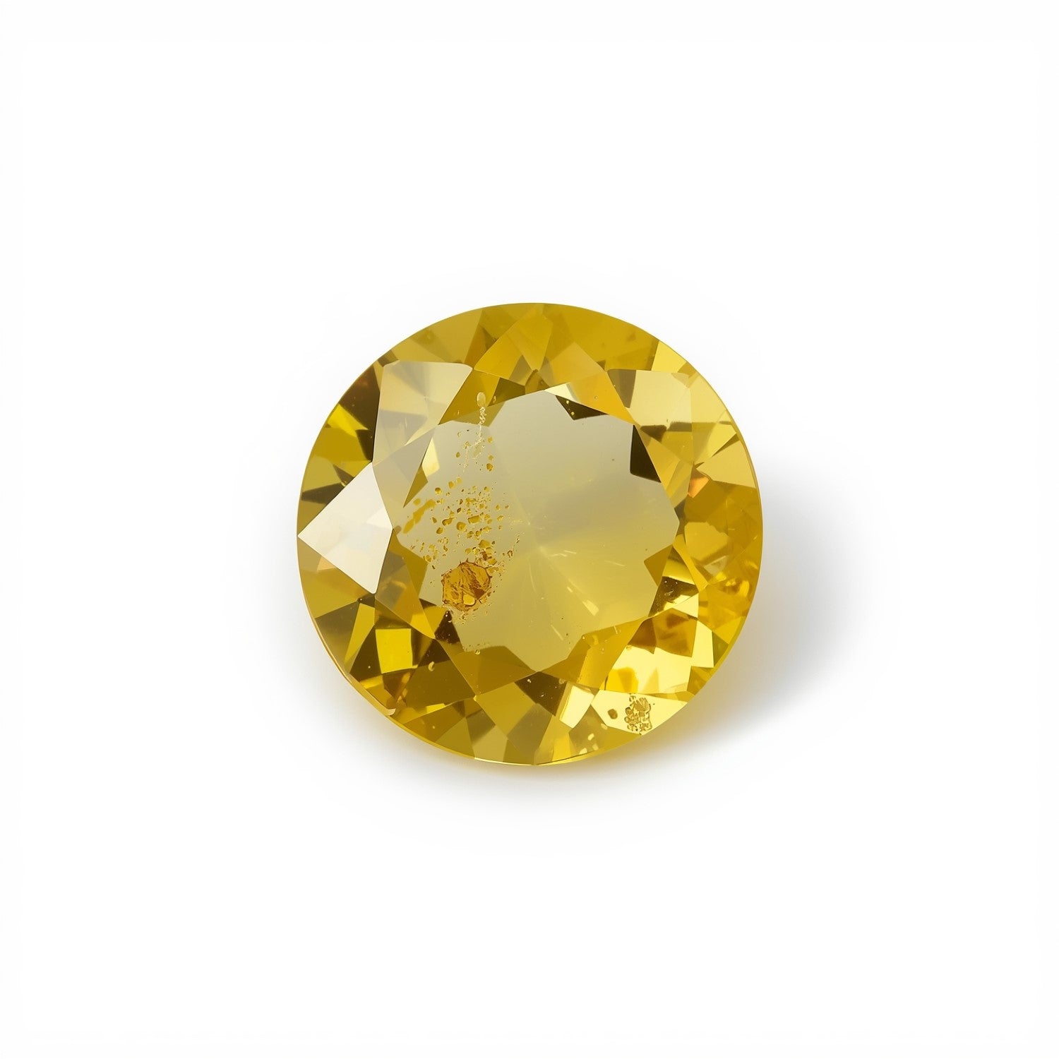Yellow Sapphire 1PC Small 7x7 MM Round Faceted Yellow Splendid Precious Gems Image principale du produit