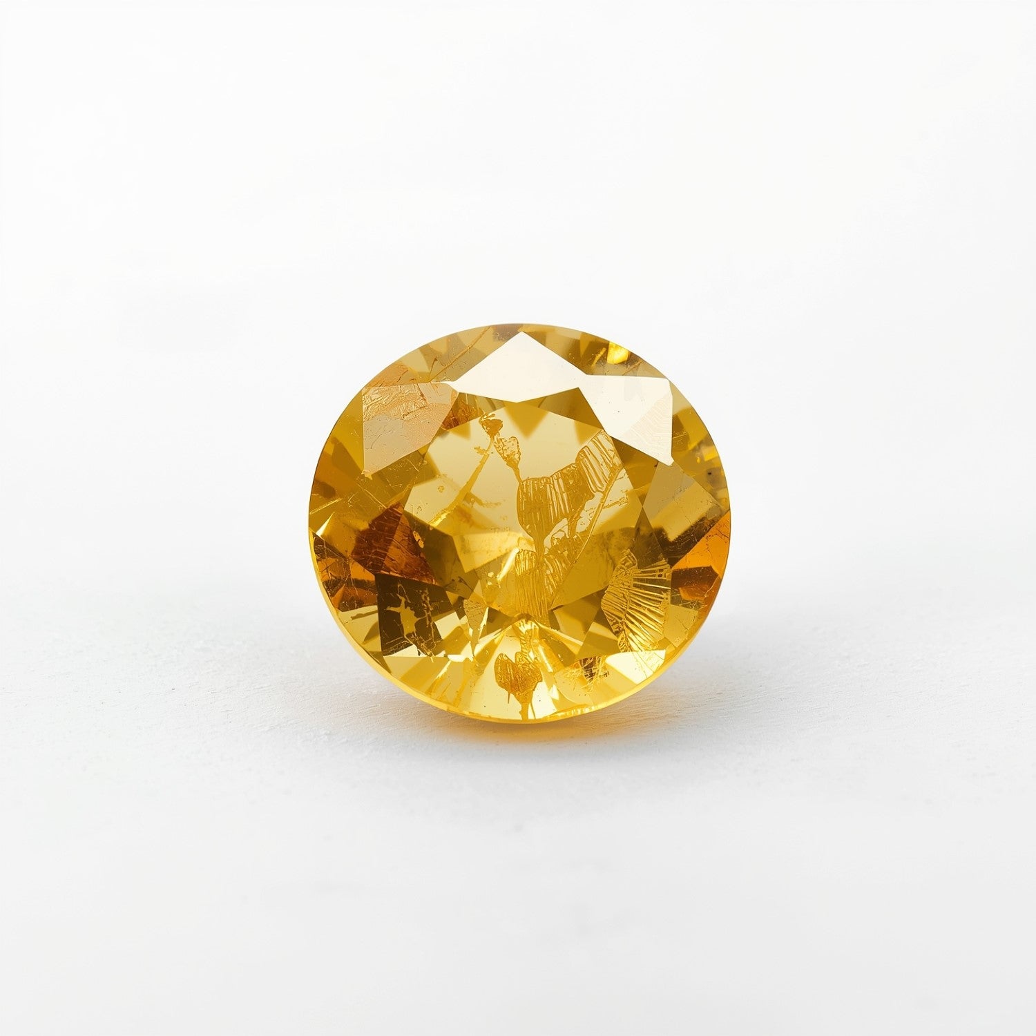 Yellow Sapphire 1PC Medium 9x9 MM Round Faceted Yellow Lustrous Precious Loose Gemstone Immagine principale del prodotto