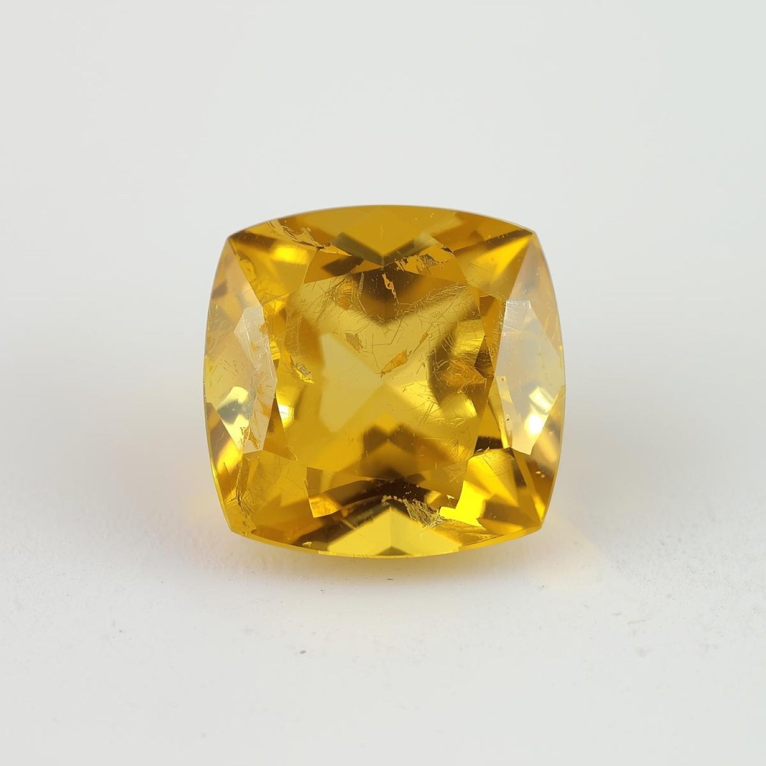 Yellow Sapphire 1PC Large 11x11 MM Square Faceted Yellow Fine Precious Gems