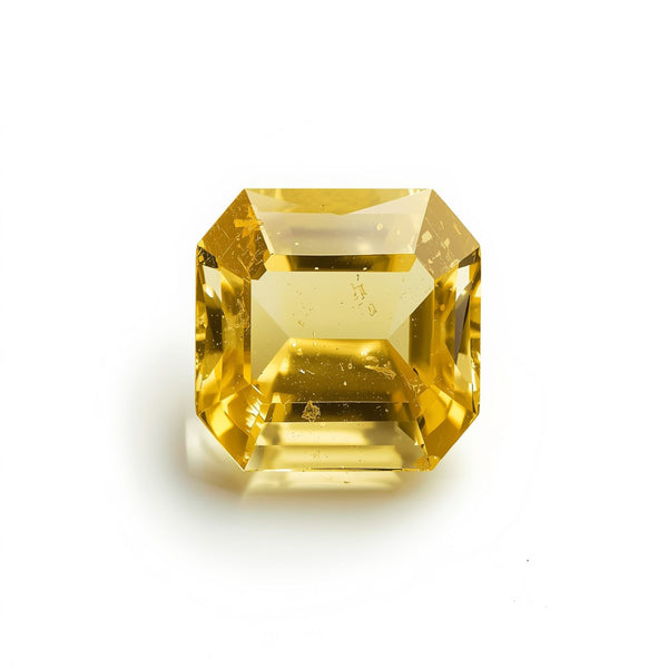 Yellow Sapphire 1PC Chunky 13x13 MM Square Faceted Yellow Natural Precious Loose Gemstone