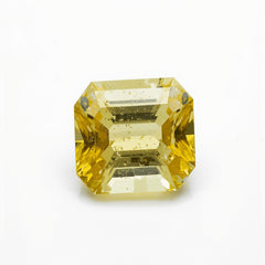 Yellow Sapphire 1PC Chunky 14x14 MM Square Faceted Yellow Genuine Precious Loose Gemstones
