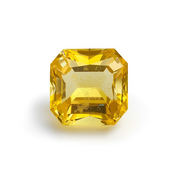 Yellow Sapphire 1PC Chunky 16x16 MM Square Faceted Yellow Pure Precious Loose Gems