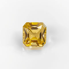 Gelber Saphir, 10 Stück, winzig, 3 x 3 mm, quadratisch, facettiert, gelb, feurig, Edelsteine