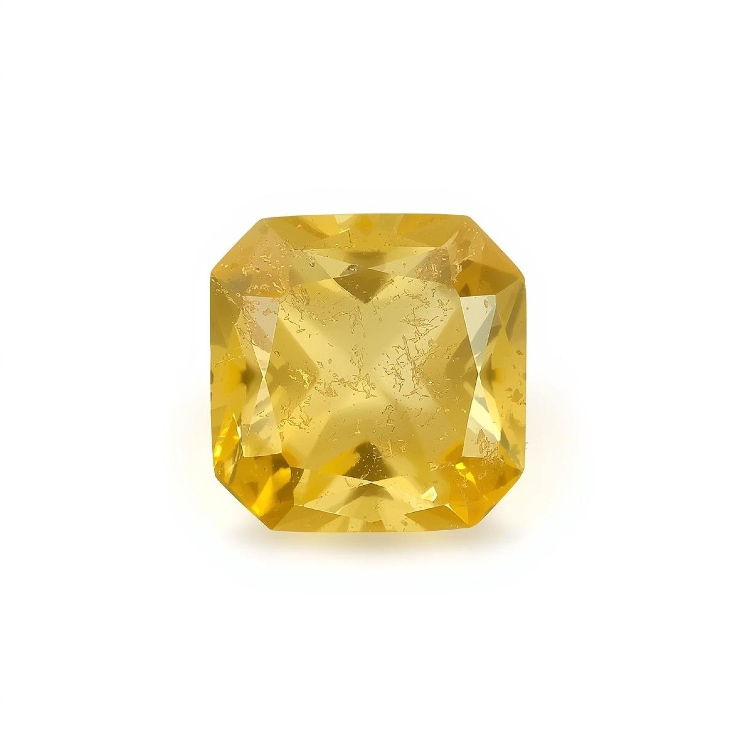 Yellow Sapphire 10PC Tiny 4x4 MM Square Faceted Yellow Brilliant Precious Loose Gems Secundaire afbeelding