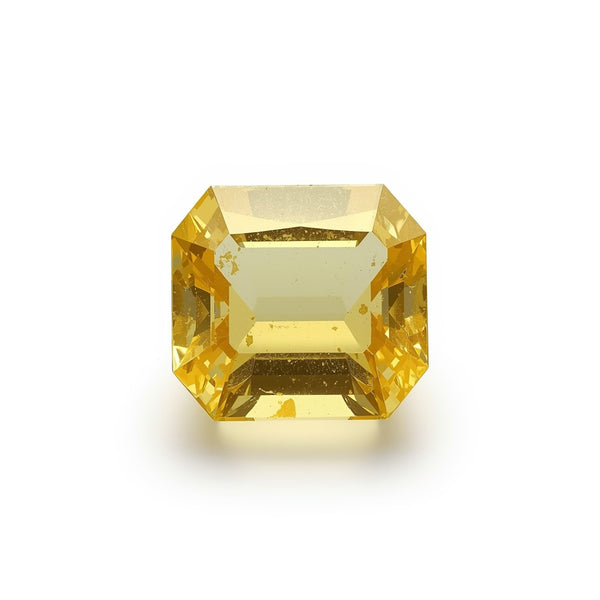 Yellow Sapphire 1PC Medium 9x9 MM Square Faceted Yellow Lustrous Precious Loose Gemstone
