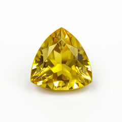Yellow Sapphire 1PC Large 10x10 MM Triangle Faceted Yellow Shine Precious Loose Gemstones