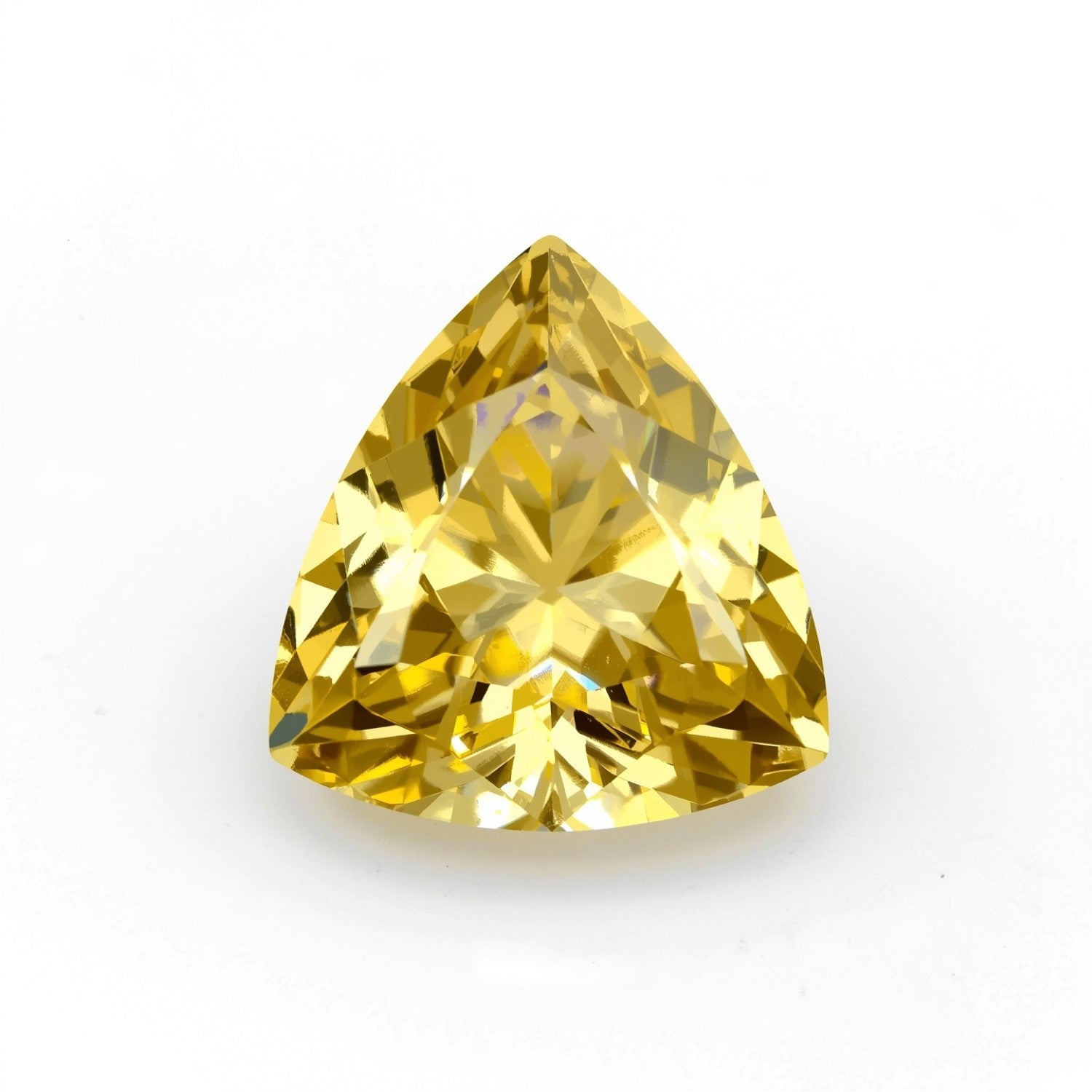 Yellow Sapphire 1PC Large 11x11 MM Triangle Faceted Yellow Fine Precious Gems Immagine secondaria del prodotto