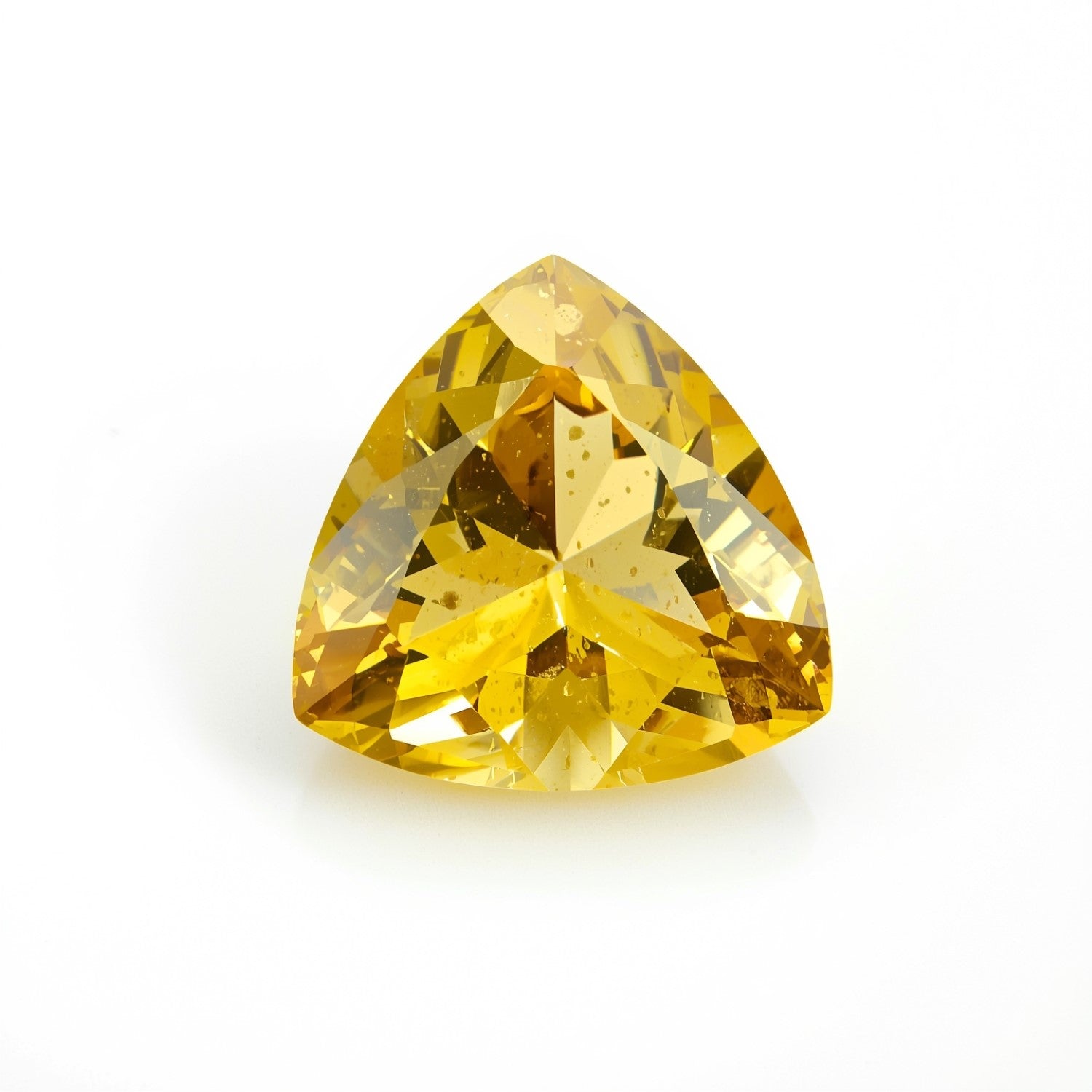 Yellow Sapphire 1PC Large 12x12 MM Triangle Faceted Yellow High-Quality Precious Loose Gems