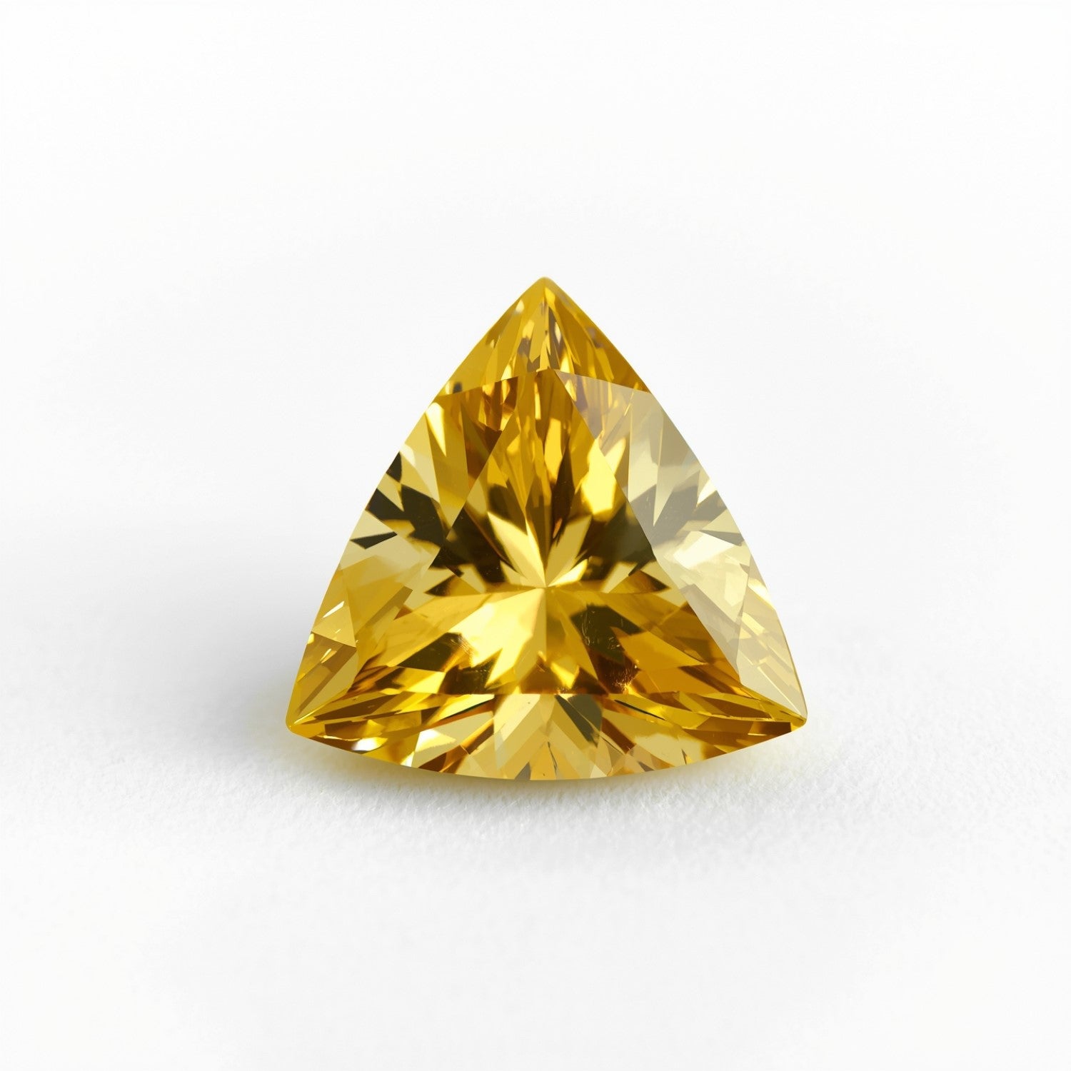 Yellow Sapphire 1PC Chunky 13x13 MM Triangle Faceted Yellow Natural Precious Loose Gemstone Main image