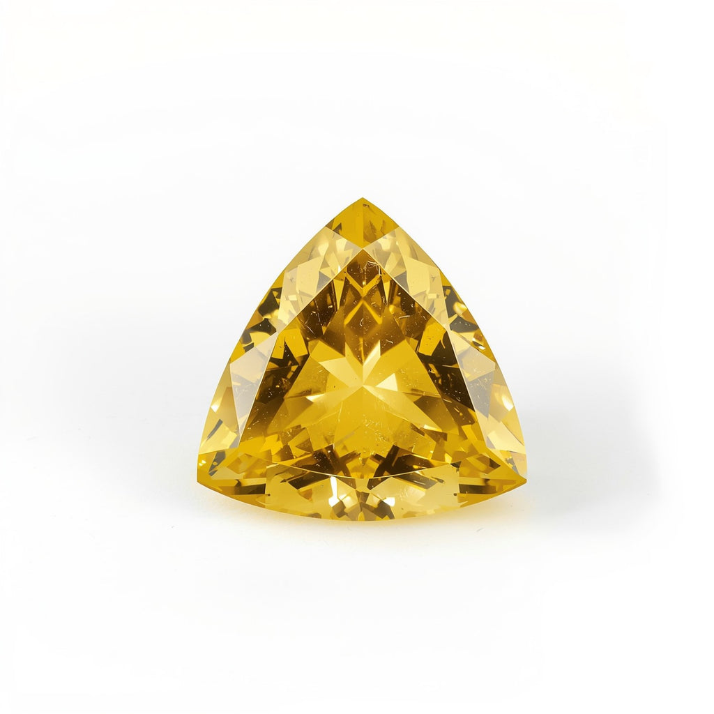 Yellow Sapphire 1PC Chunky 13x13 MM Triangle Faceted Yellow Natural Precious Loose Gemstone