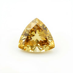 Yellow Sapphire 1PC Chunky 14x14 MM Triangle Faceted Yellow Genuine Precious Loose Gemstones