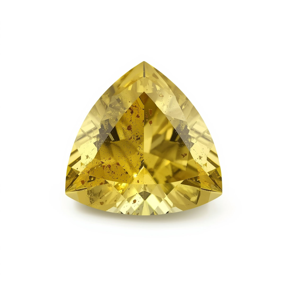 Yellow Sapphire 1PC Chunky 15x15 MM Triangle Faceted Yellow Superior Precious Gems