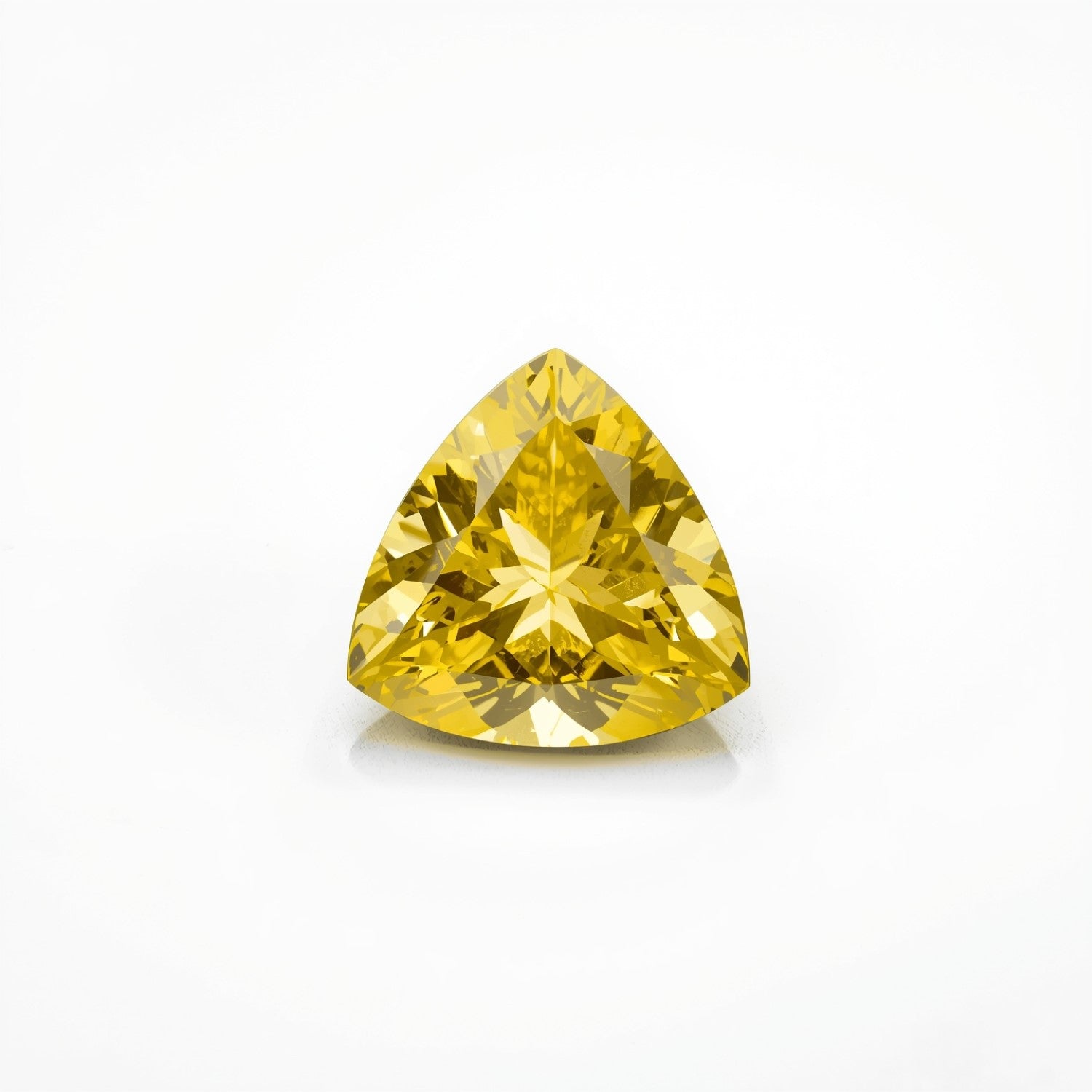 Yellow Sapphire 10PC Tiny 3x3 MM Triangle Faceted Yellow Fiery Precious Gems Immagine principale del prodotto
