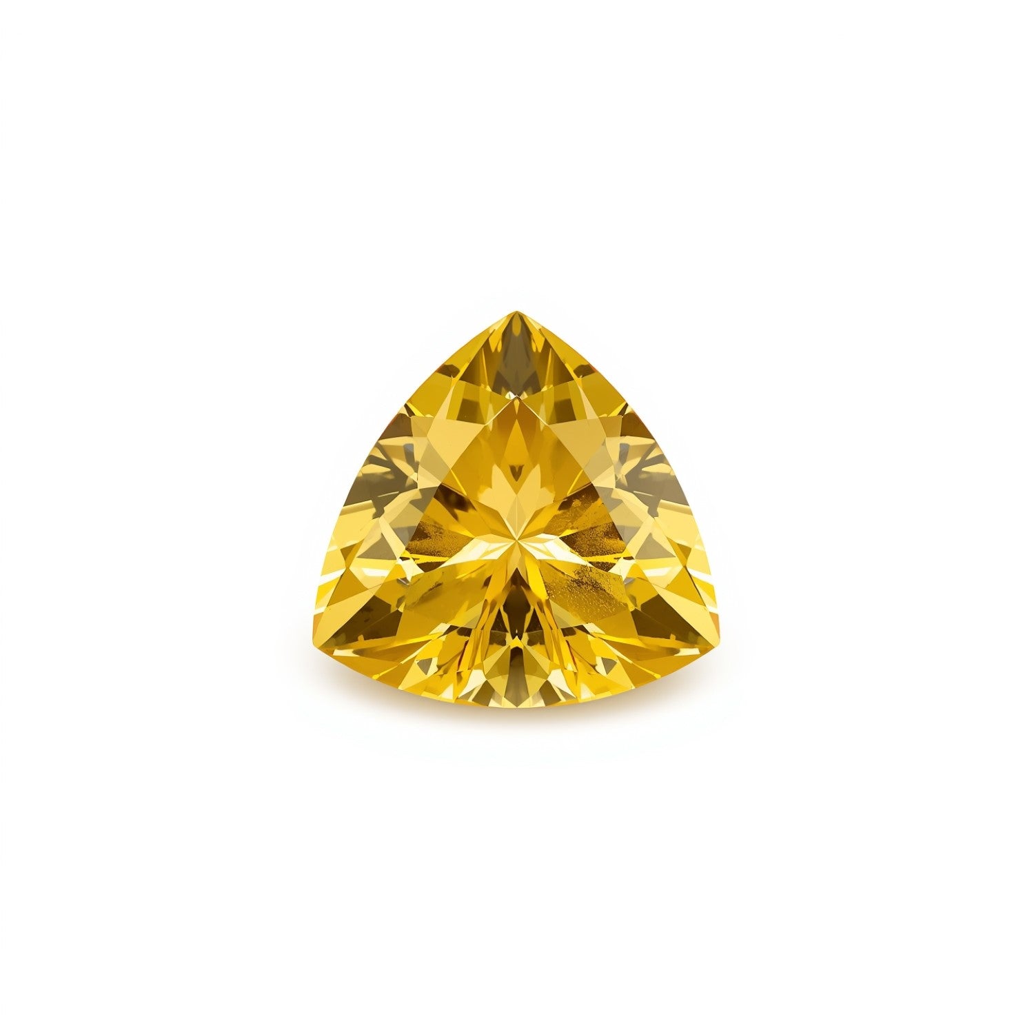 Yellow Sapphire 10PC Tiny 4x4 MM Triangle Faceted Yellow Brilliant Precious Loose Gems Hoofdafbeelding