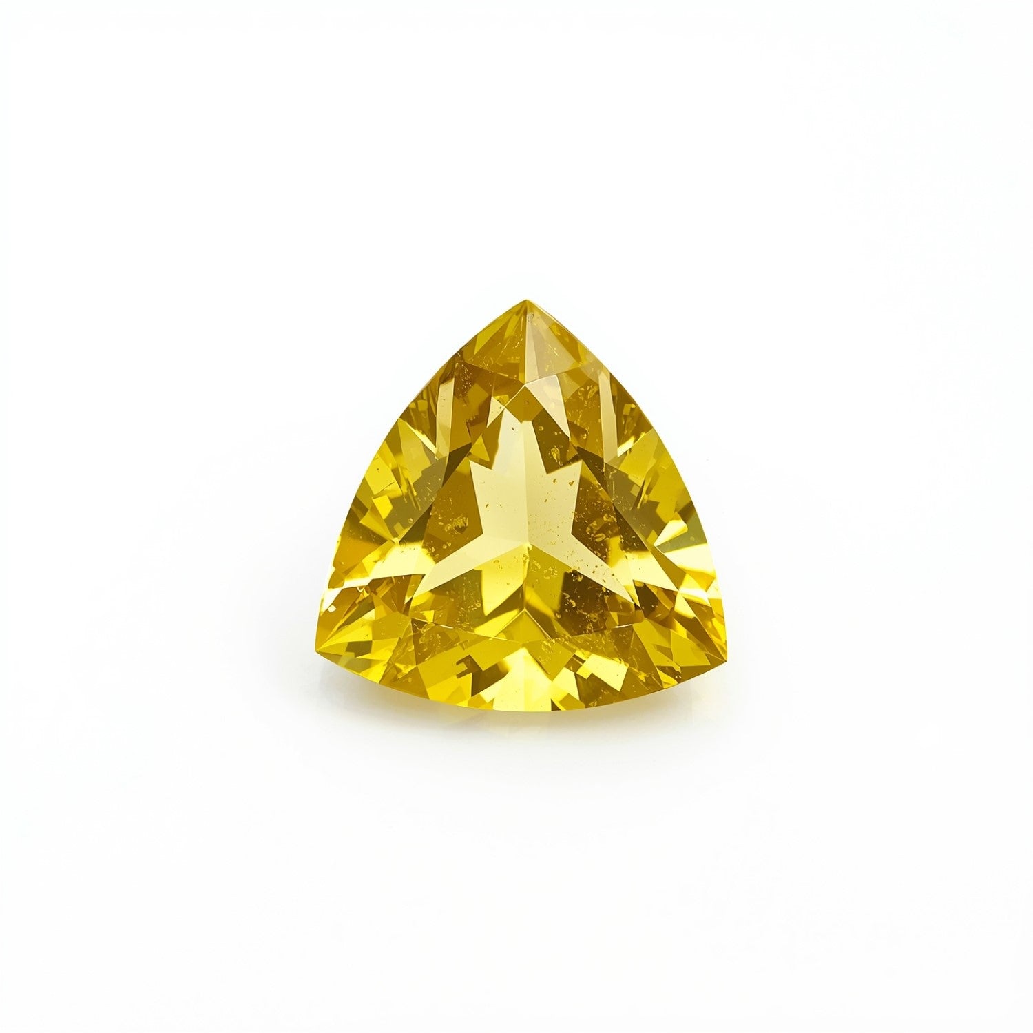 Yellow Sapphire 1PC Tiny 5x5 MM Triangle Faceted Yellow Sparkling Precious Loose Gemstone Image principale du produit