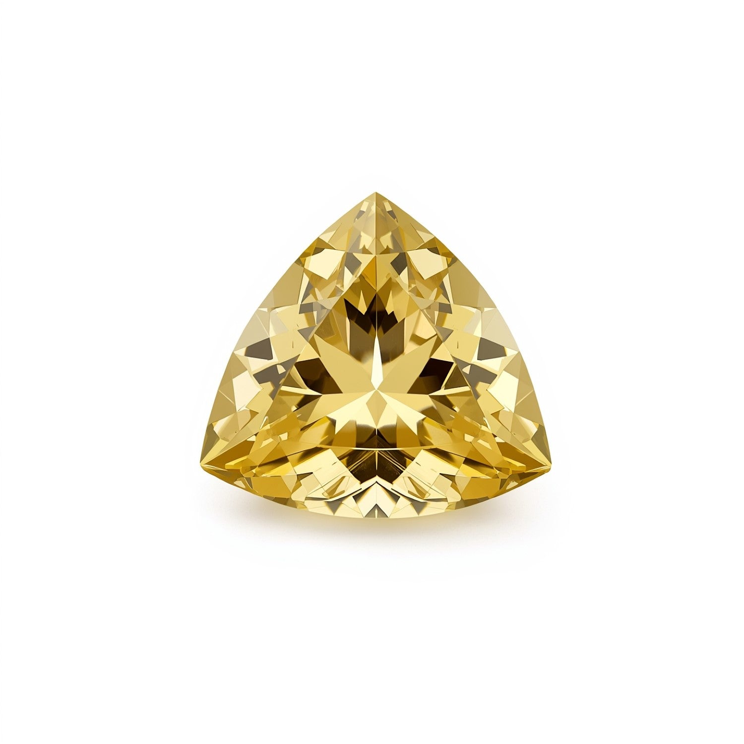 Yellow Sapphire 1PC Tiny 6x6 MM Triangle Faceted Yellow Polished Precious Loose Gemstones メイン画像