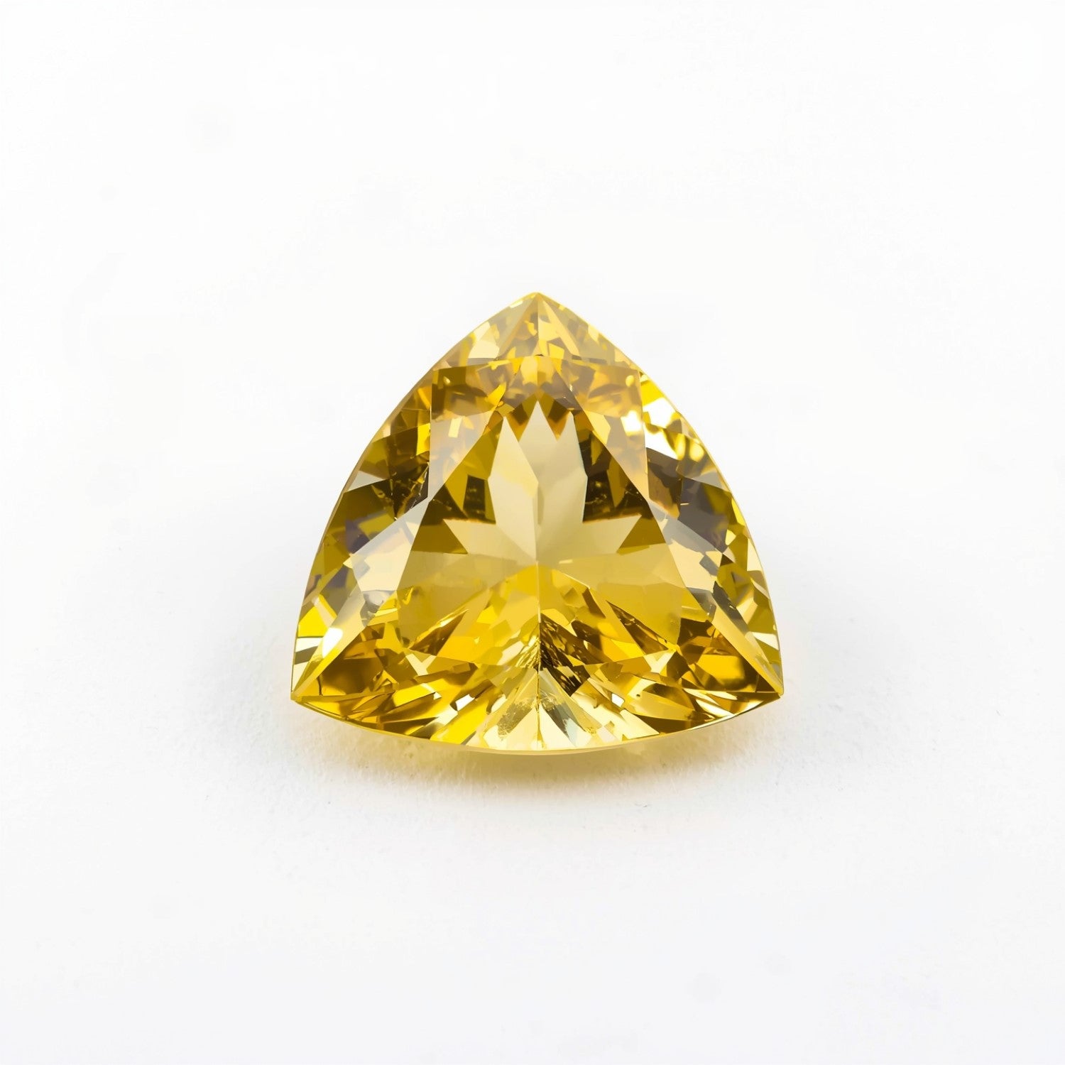 Yellow Sapphire 1PC Small 8x8 MM Triangle Faceted Yellow Luster Precious Loose Gems