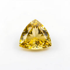 Yellow Sapphire 1PC Small 8x8 MM Triangle Faceted Yellow Luster Precious Loose Gems