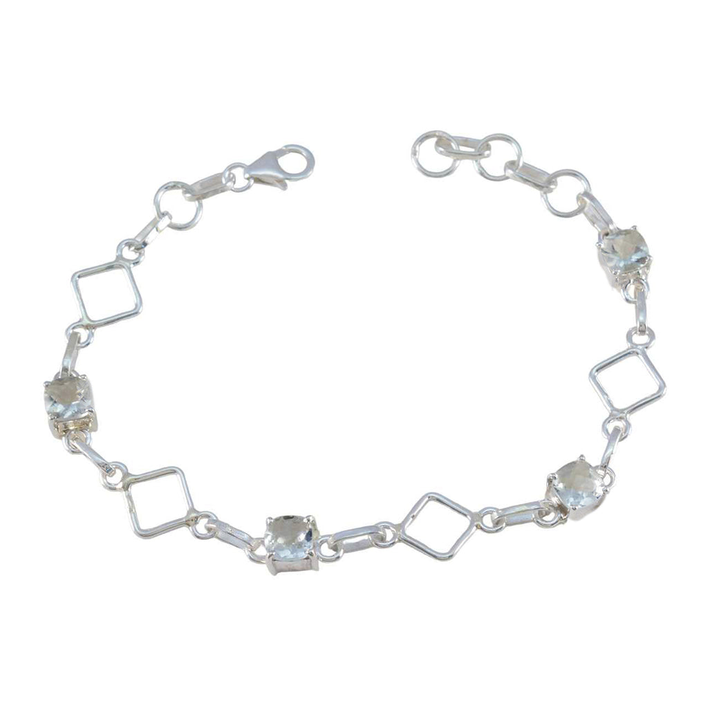Green Amethyst Coffee Day Delicate Light Green Silver Links Bracelet featuring sparkling green gems and elegant design