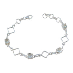Green Amethyst Coffee Day Delicate Light Green Silver Links Bracelet featuring sparkling green gems and elegant design