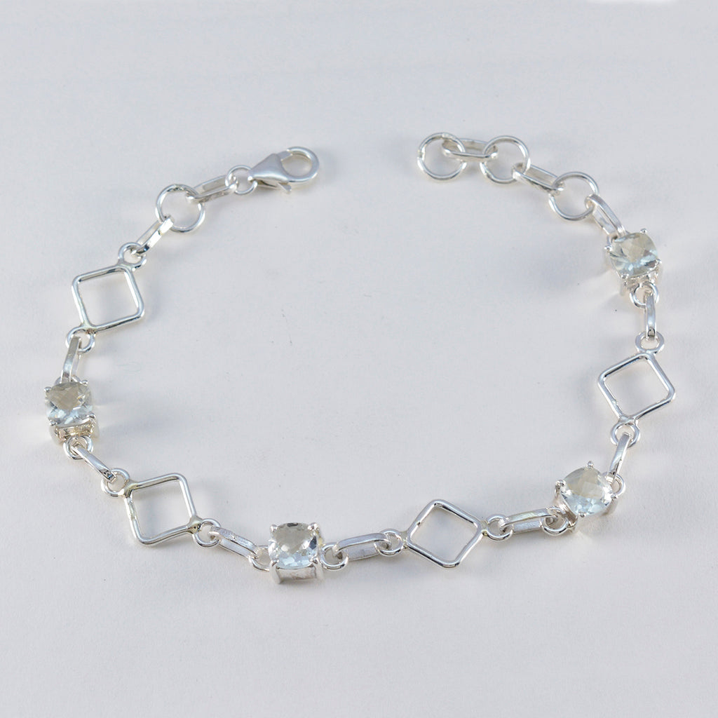 Green Amethyst Coffee Day Delicate Light Green Silver Links Bracelet featuring sparkling gemstones and elegant design