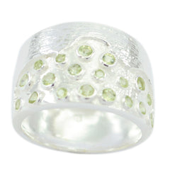 Aesthetic Gems Peridot 925 Sterling Silver Ring Famous Jewelry Brands