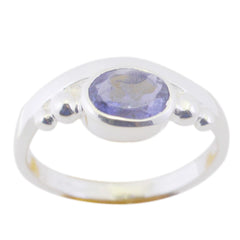 Aesthetic Gemstones Iolite 925 Sterling Silver Rings Jewelry Wholesale