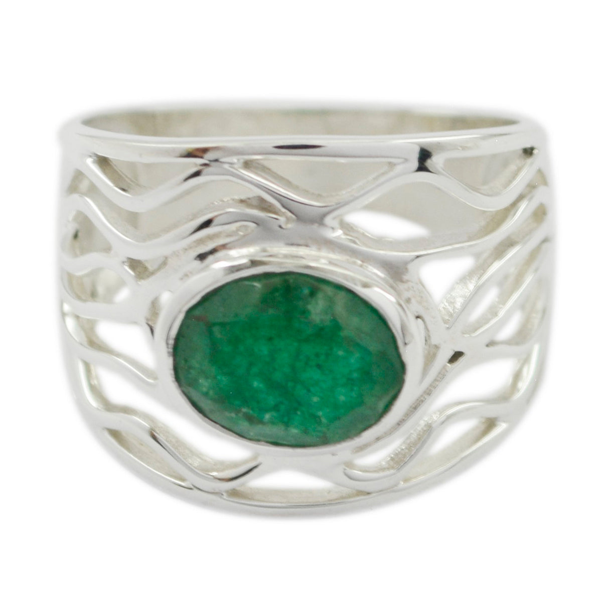 Aesthetic Stone Indianemerald 925 Ring Jewelry For Ashes Of Loved One