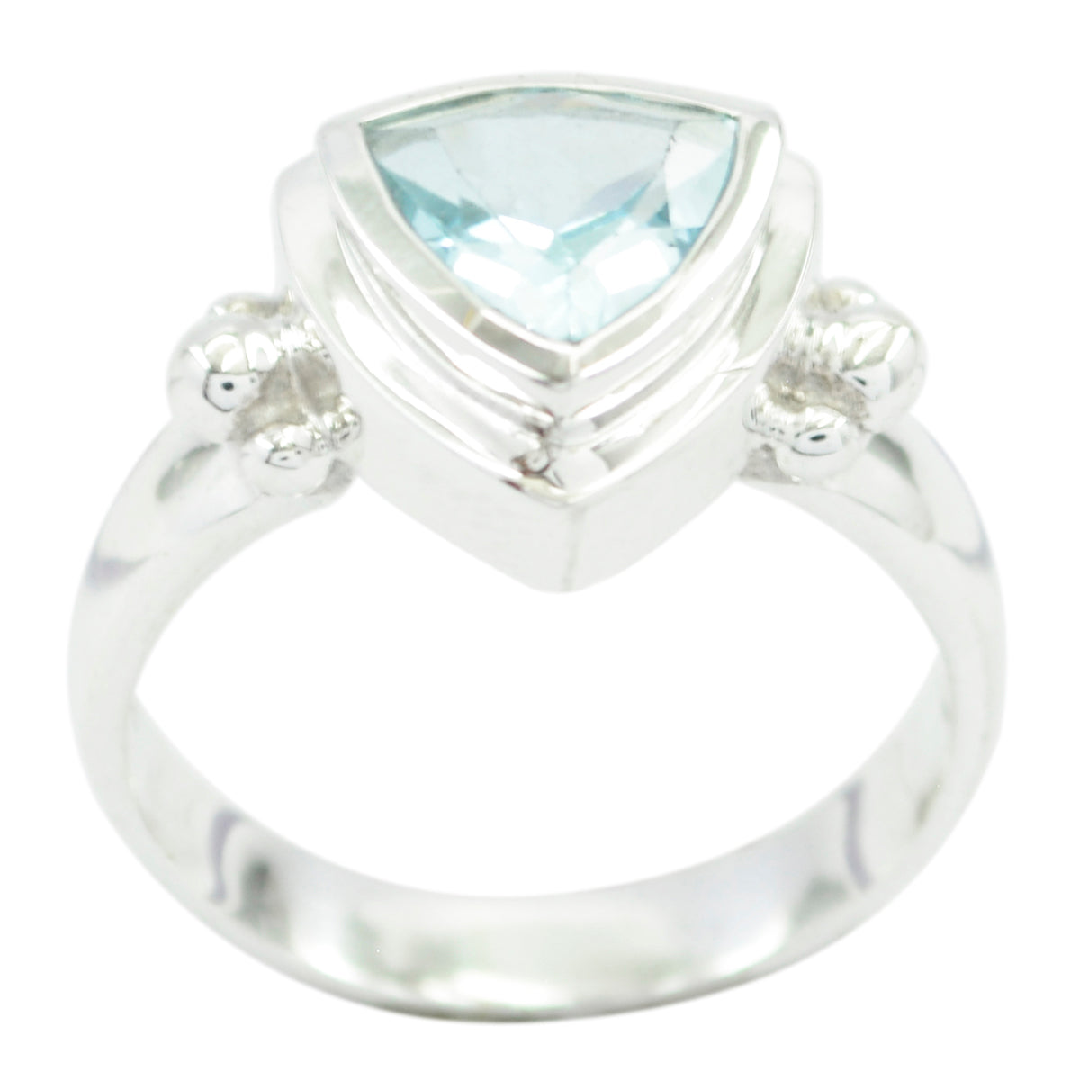 Appealing Gem Blue Topaz 925 Silver Ring Northeastern Fine Jewelry