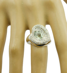 Appealing Gemstones Green Amethyst Sterling Silver Rings Jents Jewelry