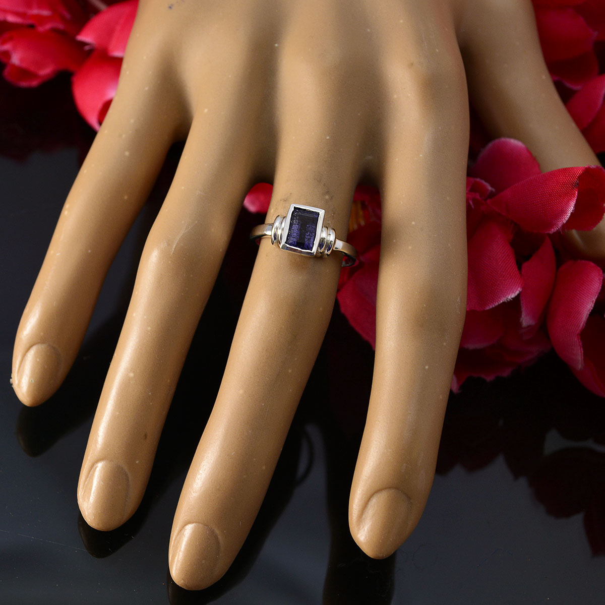 Bewitching Gemstones Iolite 925 Sterling Silver Ring Magnolia Jewelry