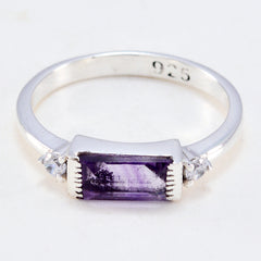 Bonnie Gemstone Amethyst 925 Sterling Silver Ring Gift For Husband