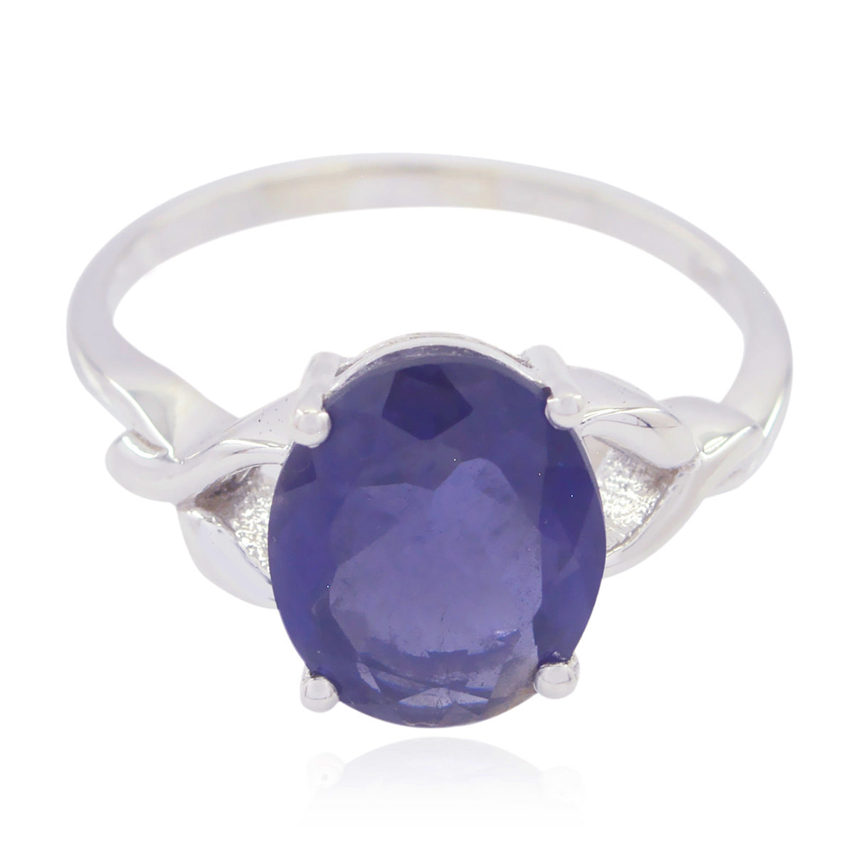 Bonnie Gemstone Iolite 925 Sterling Silver Ring Large Jewelry Armoire