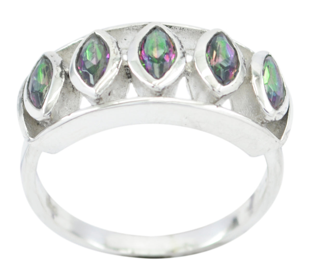 Bonnie Gemstone Mystic Quartz Sterling Silver Ring Cremation Jewelry
