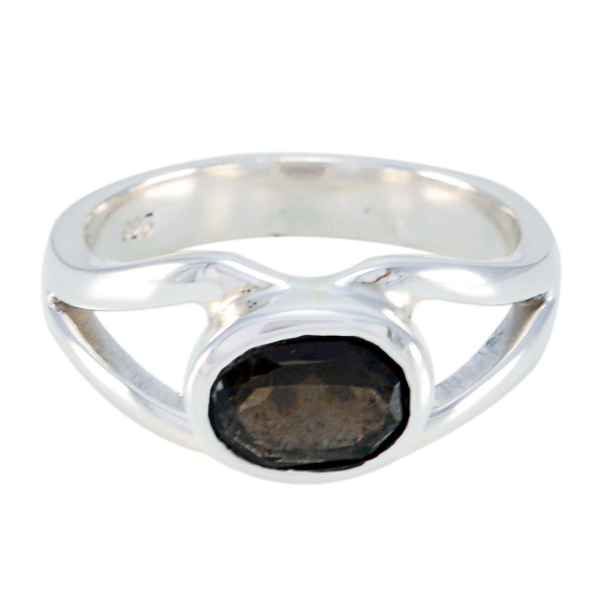 Bonny Gem Smoky Quartz Solid Silver Ring Jewelry Magnifying Glass