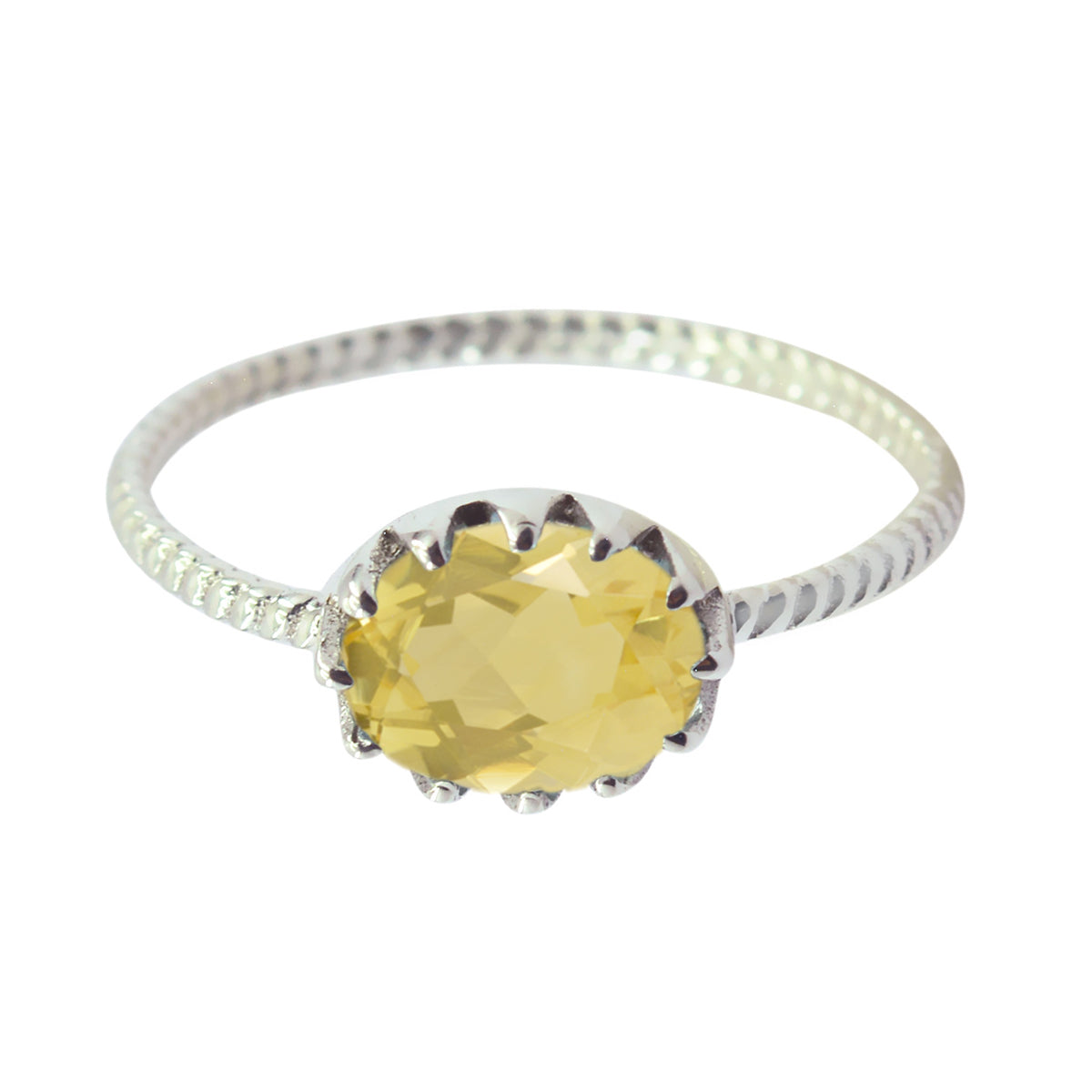 Charming Gem Citrine Sterling Silver Ring Silver Jewelry Cleaner