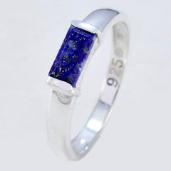 Charming Gem Lapis Lazuli 925 Sterling Silver Rings Spoon Jewelry
