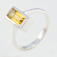 Chocolate-Box Stone Citrine 925 Sterling Silver Rings Statement Jewellery