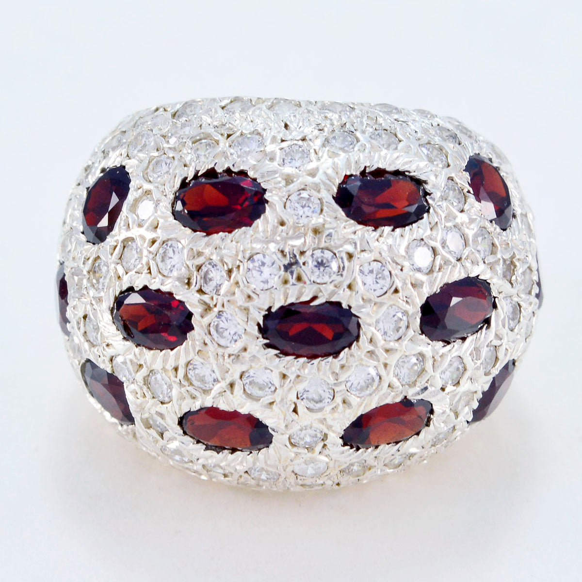 Classy Gemstones Garnet Sterling Silver Rings Fine Jewelry Brands